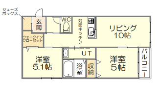【間取り】 | プラージュ銭函