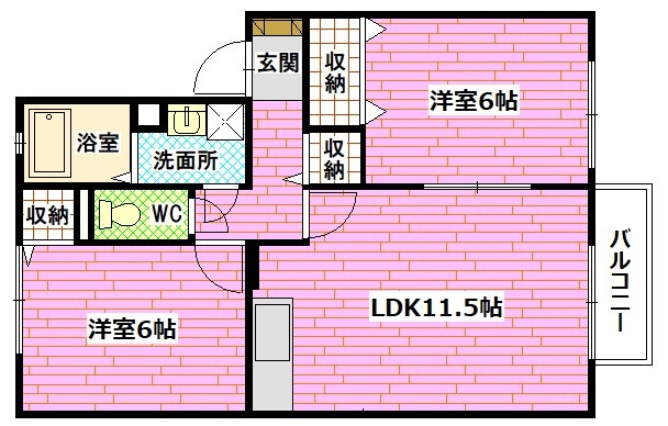 セジュール安芸の間取り