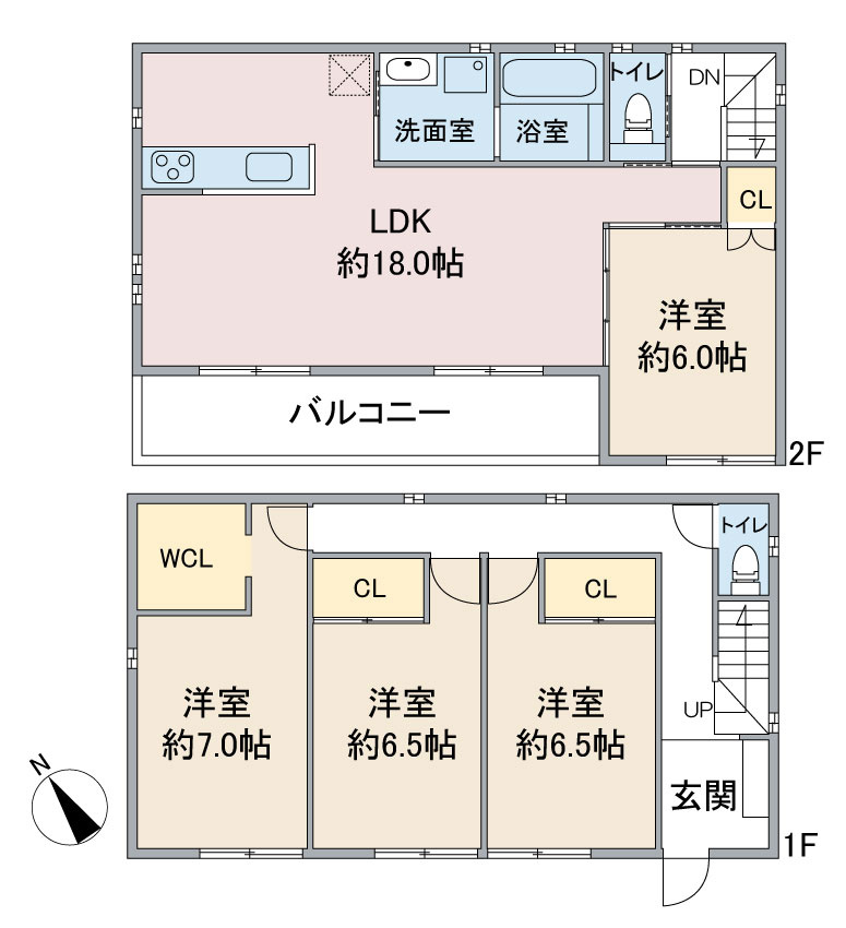 バンクーバー１１２４代万町の間取り