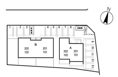 【区画図】 | メープルコート　A