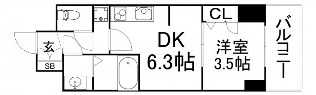 【間取り】 | プレサンス福島吉野ミナージ
