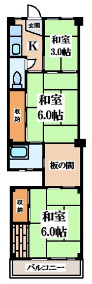 【間取り】 | ビレッジハウス私部