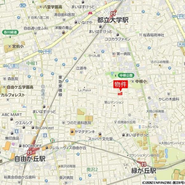 Ｌａ　Ｐｅｒｌａ　ＪｉｙｕｇａｏｋａＩＩの地図