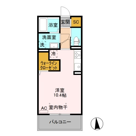 カスタリアBの間取り