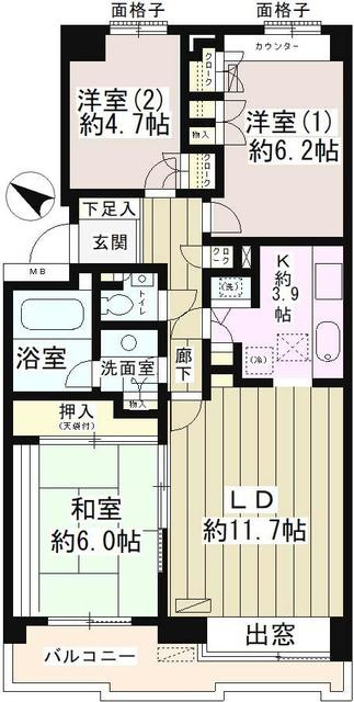 パーク・ハイム用賀南の間取り