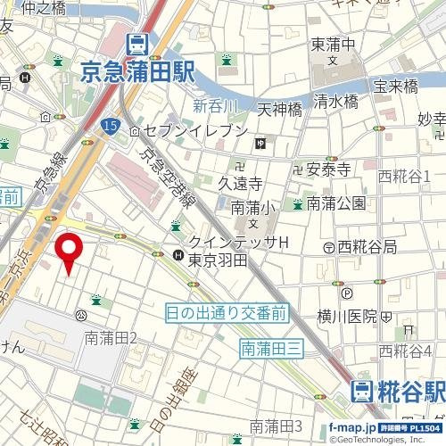 アリエッタ南蒲田の地図
