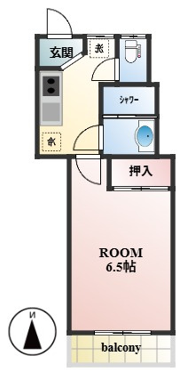 ヨコミゾハイムの間取り