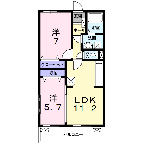【間取り】 | エテルノ貝塚Ｂ