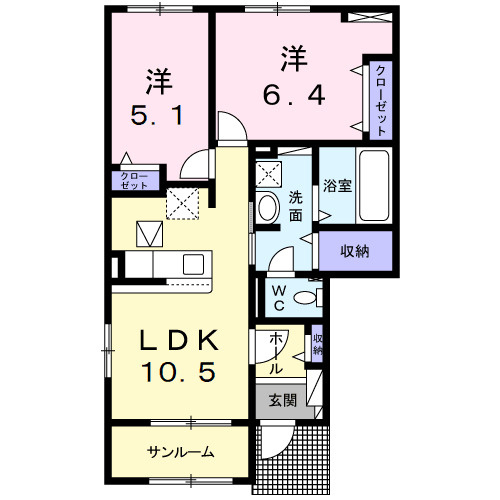 バランタイン　Ⅰの間取り