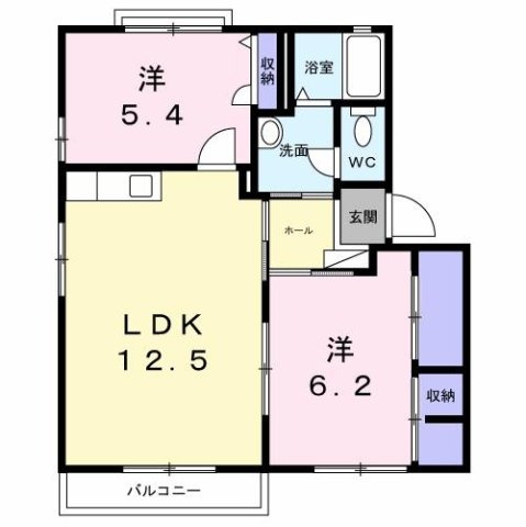 アクシス本城　Ｂの間取り