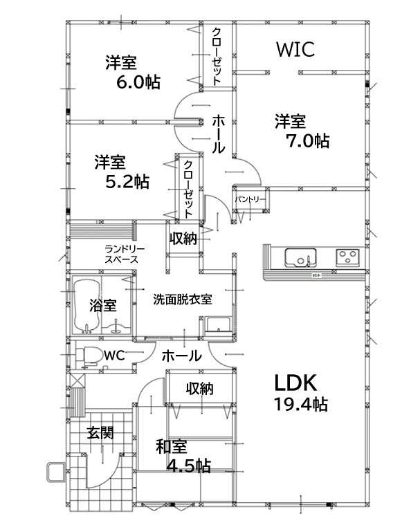 北九州市八幡東区勝山1丁目2期1号棟の間取り