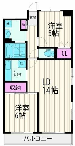 【間取り】 | 御殿山ハイツ