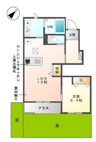 【間取り】 | フィオーレⅡ