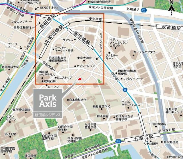 パークアクシス飯田橋レジデンスの地図
