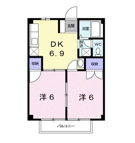 【間取り】 | グリーンハイツ誉