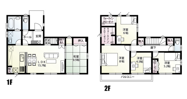 【間取り】 | 加須市日出安　新築戸建　全7棟　2号棟