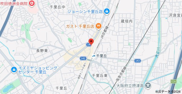 OAZO千里丘の地図