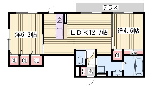 セジュール・ラ・フレーズの間取り