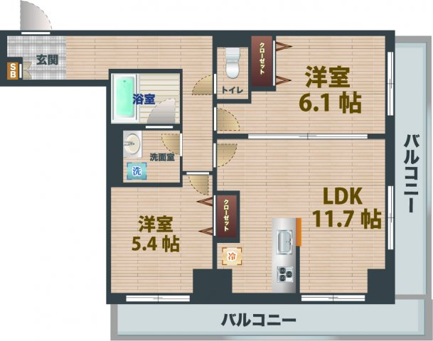 【間取り】 | エスティメゾン高円寺 | 2ＬＤＫのお部屋。