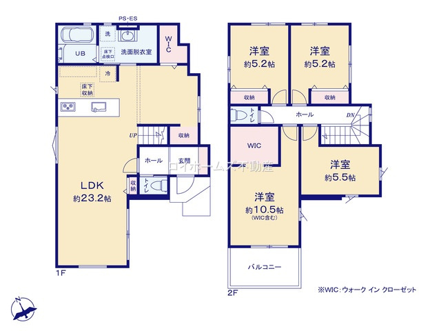 【間取り】 | 名古屋市南区内田橋１丁目18-14『仲介料無料』新築戸建て | 3号棟