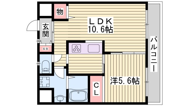 中西第3マンションの間取り