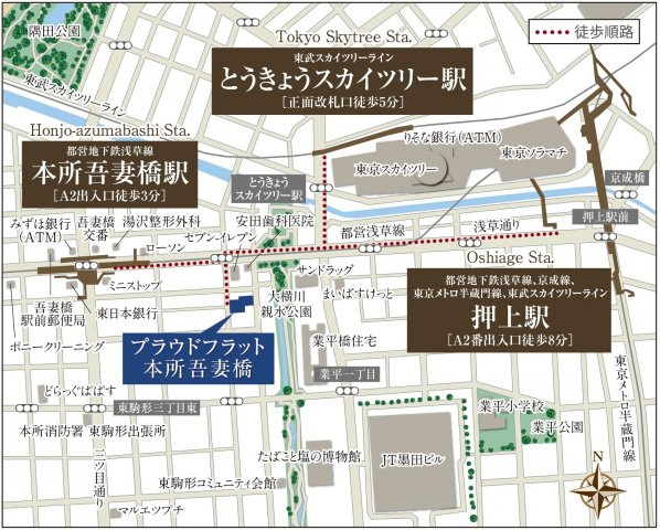 プラウドフラット本所吾妻橋の地図