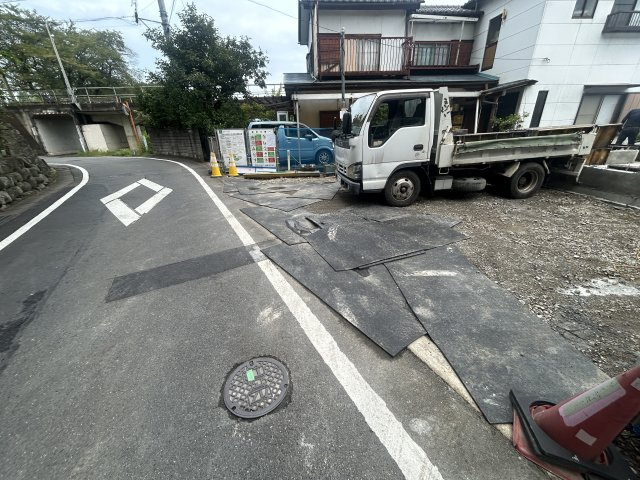 新築　高崎市栗崎町1期　LIGNAGE　１号棟の前面道路含む現地写真|現地写真　西側接道幅員約4.6ｍ