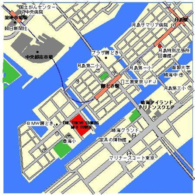 ＴＨＥ　ＴＯＫＹＯ　ＴＯＷＥＲＳ　ＭＩＤＴＯＷＥＲの地図