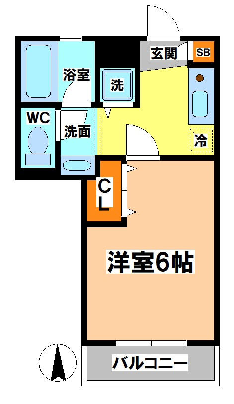 小金井市本町１丁目の賃貸マンションの間取り