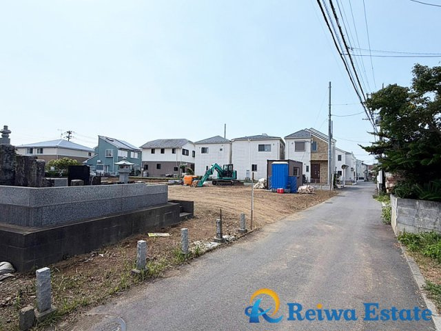 売地　茅ヶ崎市浜之郷の前面道路含む現地写真