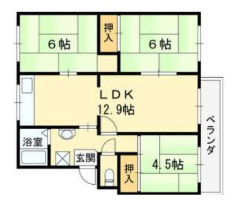 高倉台11団地55号棟の間取り