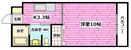 JRBハイツ矢野Ⅲ番館の間取り