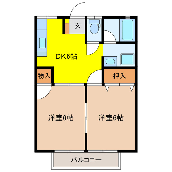 【間取り】 | コーポ千代