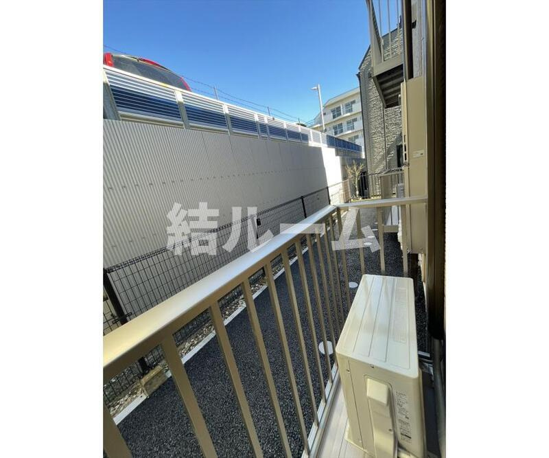 板橋区高島平１丁目のアパートのバルコニー