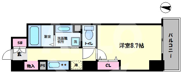 リヴィエール北梅田の間取り|リヴィエール北梅田　開放感のある間取り