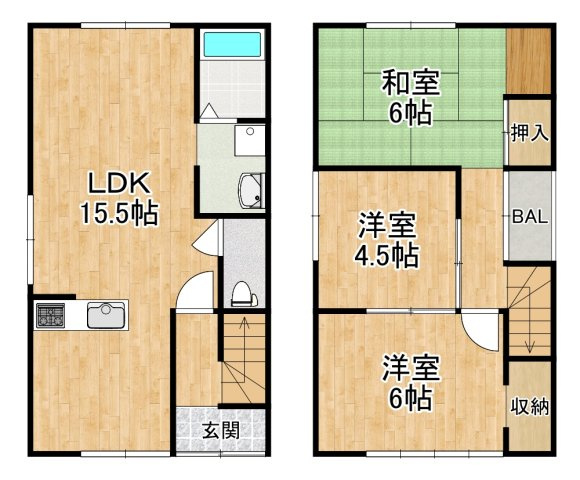 【間取り】 | RH日置荘北町