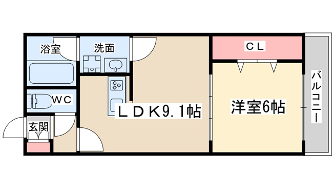【間取り】 | ル・ヴェール黒崎町