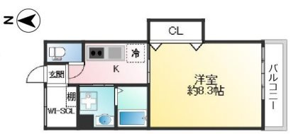 ラムール下三条の間取り
