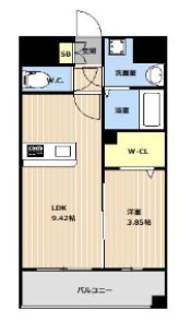 LIBTH薬院PREMIERの間取り