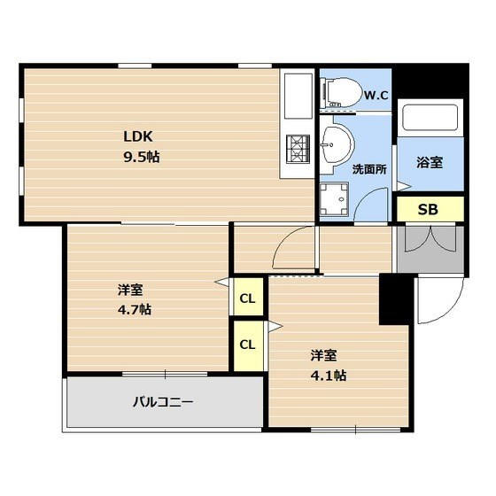 PLEAST FOMA平尾の間取り