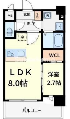 ラシーヌ瓦屋町の間取り