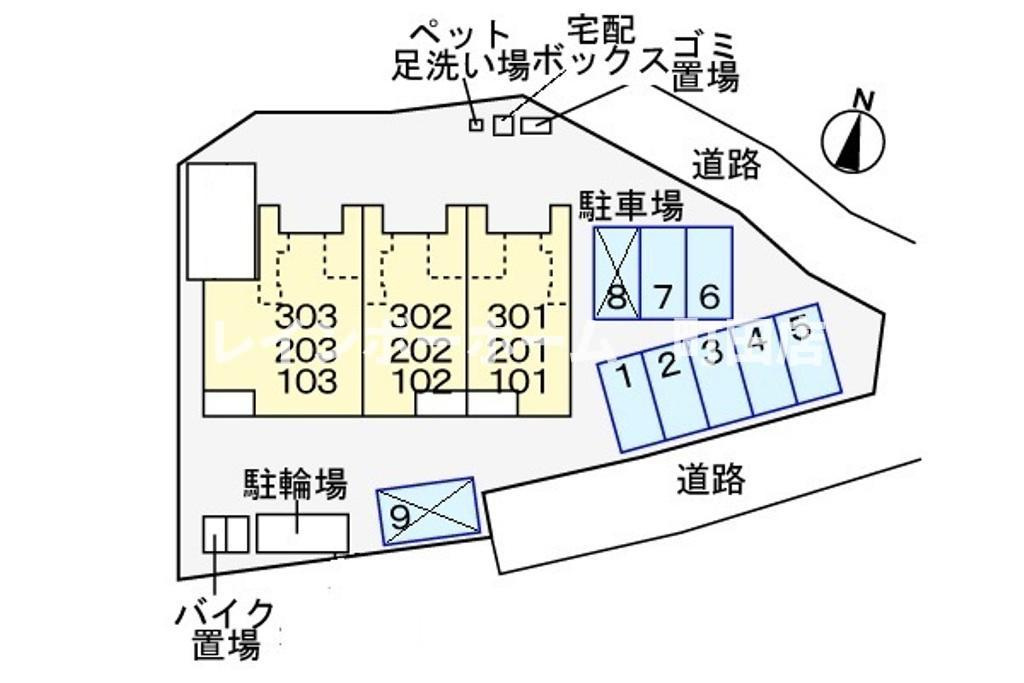 フォンテーヌ５※初期費用分割あと払いサービス利用可能物件の区画図|※同施工会社参考写真