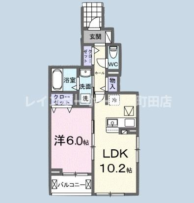 フォンテーヌ５※初期費用分割あと払いサービス利用可能物件の間取り