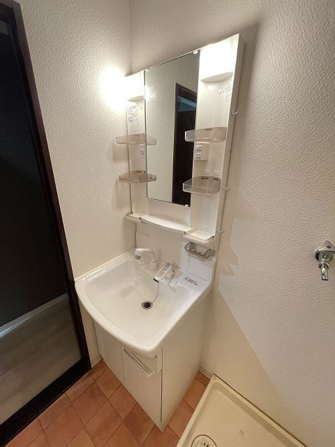 スペリティ岡山5番館の洗面所|スペースが確保できる洗面所です