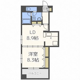 レジディア心斎橋ウエストの間取り