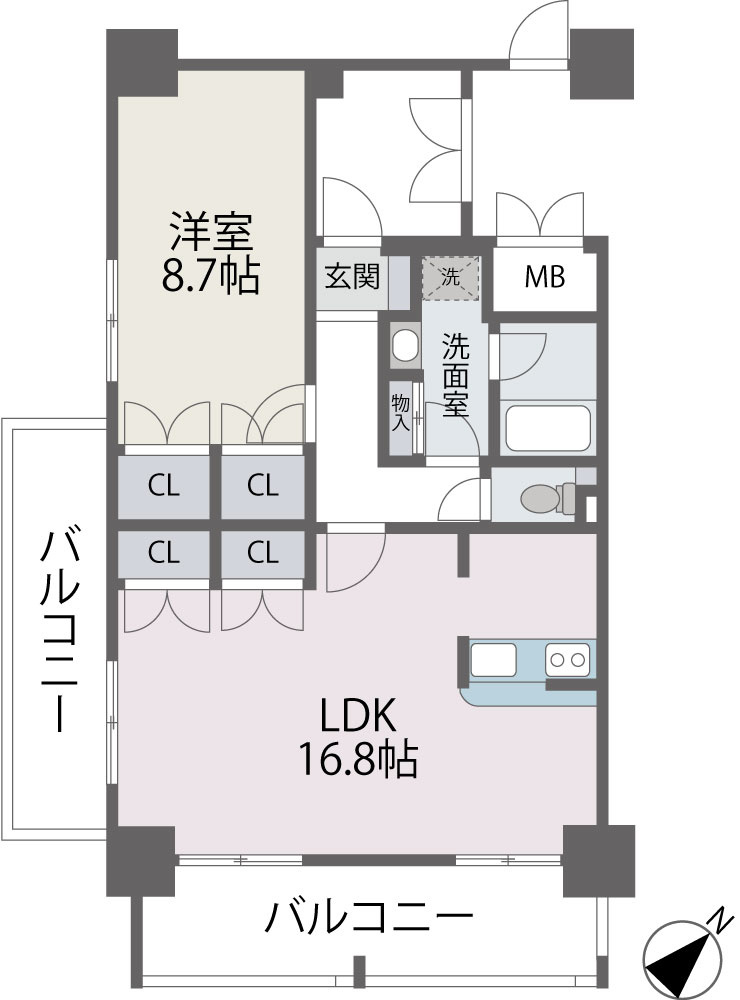 アビターレ薬院南の間取り