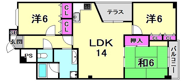 エーデルハイム門戸の間取り