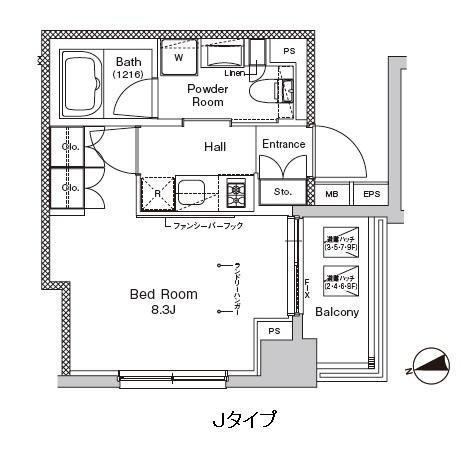 プラウドフラット門前仲町Ⅴの間取り|★間取り★