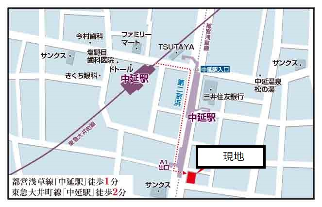 品川中延ステーションレジデンスの地図