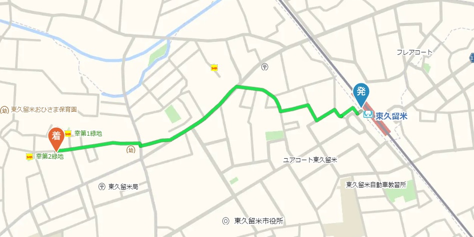 東久留米市幸町1-3-8の地図
